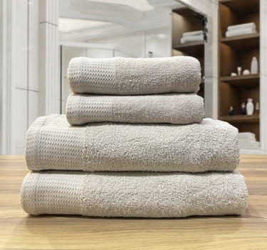 Celebration 4Pc Towel Set - 500GSM 2Pc Bath Towels & 2Pc Hand Towels (Pelican)