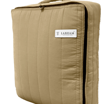 Heather Quilted Cotton Linen Bedcover cum AC Comforter Set with 2 Pillow Covers, King Size (Beige)