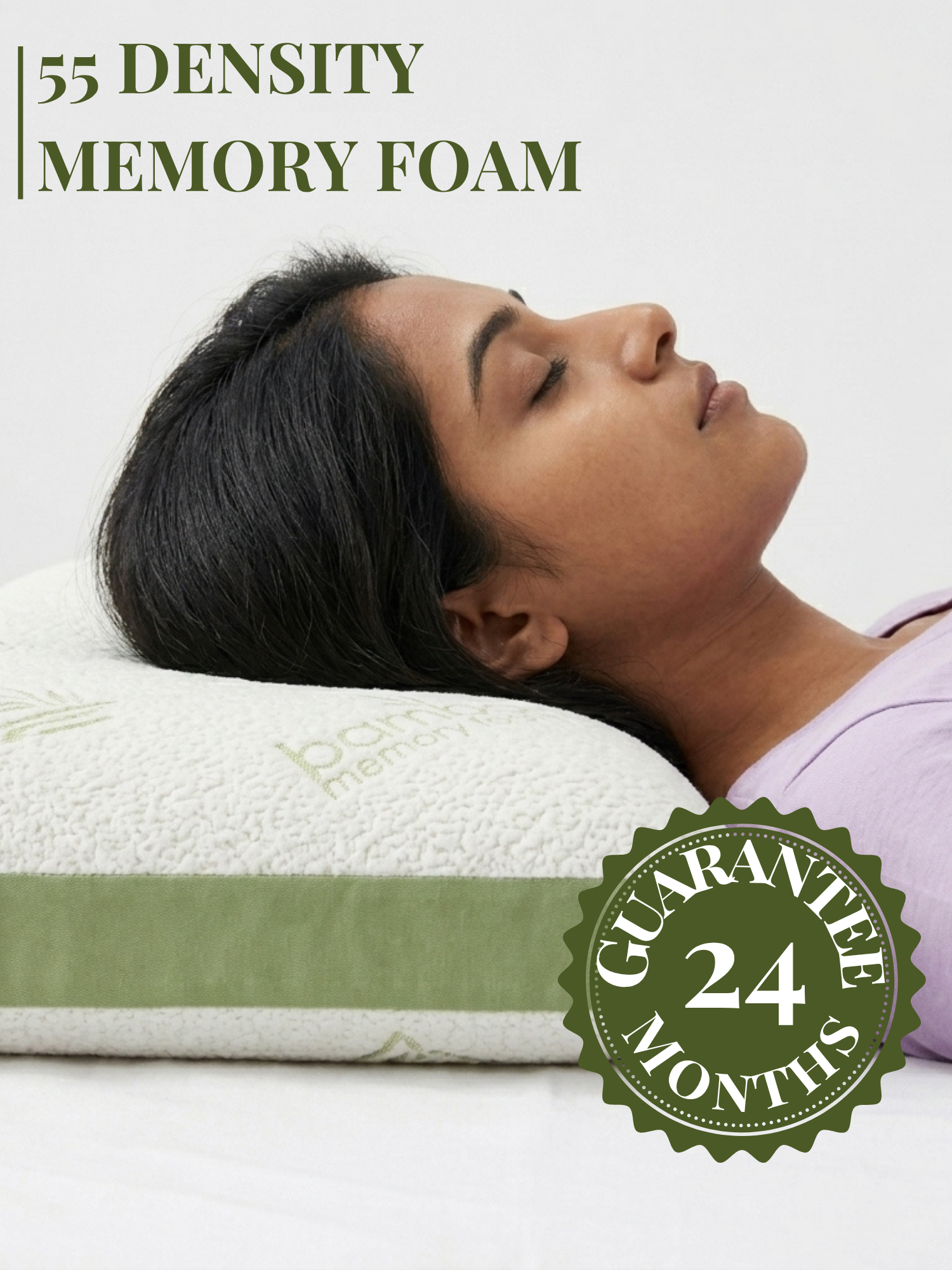 Memory Foam Bamboo Pillow for Comfort Neck, Head and Shoulder — view 6
