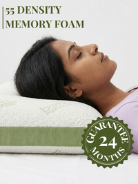 Memory Foam Bamboo Pillow for Comfort Neck, Head and Shoulder — view 6