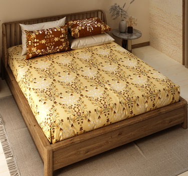 Celebrating India - 200TC Pure Cotton King Size Bedsheet (ETH06)