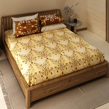 Celebrating India - 200TC Pure Cotton King Size Bedsheet (ETH06)