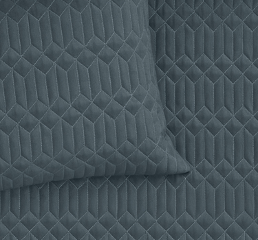 LABHAM® Azure Microfiber King Size Bedcover Set - 300GSM Ultra Sonic Quilted, (90"x108") Super Soft, Durable, Easy Care, Bedspread with 2 Pillow Covers & Storage Bag (Denim)