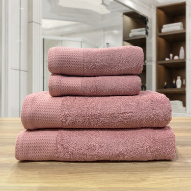 Celebration - 4Pc Pure Cotton Bath Towel Set (Rose)