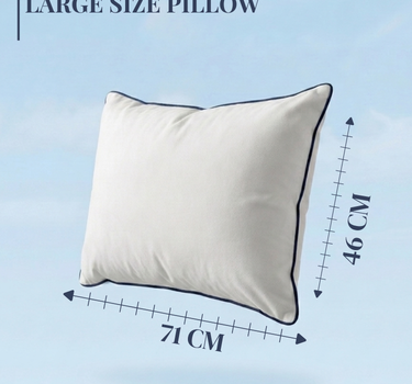 Labham Loft Pillow resting on clouds, hypoallergenic microfibre pillow, machine washable