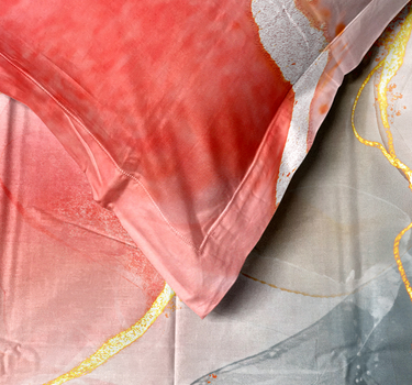 300TC Luxury Silk King Bedsheet Set - Marble