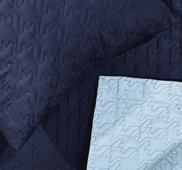 Aura Reversible Bedcover - Comforter With 2 Pillow Covers  (NavyBlue)