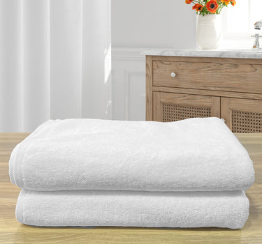 Hotel Premium Bath Towel 700GSM, Pure Cotton, Super Soft, Anti Microbial - White