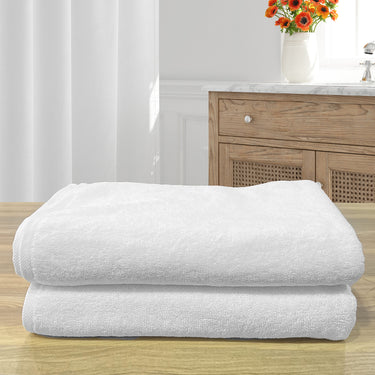 Hotel Premium 700GSM, Pure Cotton, Super Soft, Anti Microbial, Bath Towel (75cm x 150cm), White