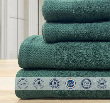 Celebration 4Pc Towel Set - 500GSM 2Pc Bath Towels & 2Pc Hand Towels