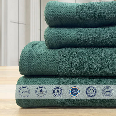 Celebration - 450GSM 100% Pure Cotton 4 Piece Towel Set (Green)
