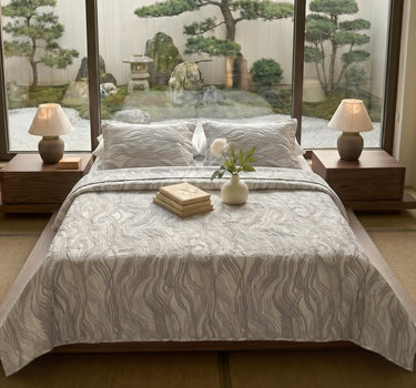 Egyptian Cotton King Bedcover With 2 Pillow Covers And Multipurpose Bag