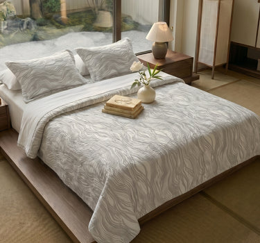 Egyptian Cotton King Bedcover With 2 Pillow Covers And Multipurpose Bag