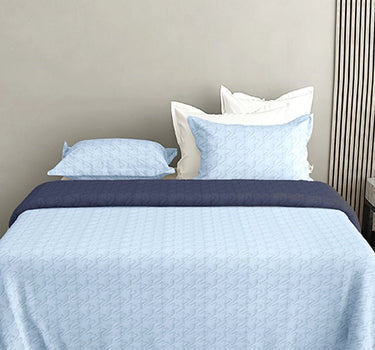 Aura Reversible Bedcover - Comforter With 2 Pillow Covers (Sky Blue)