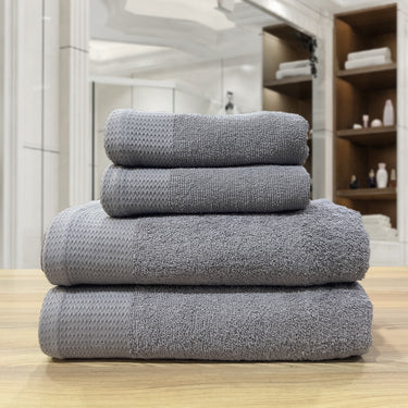 Celebration - 450GSM 100% Pure Cotton 4 Piece Towel Set (Grey)