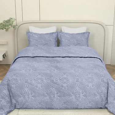 Sensation Quilted Bedcover cum AC comforter Set with 2 Pillow Covers.(Lavender)