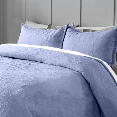 Sensation Quilted Bedcover cum AC comforter Set with 2 Pillow Covers.(Lavender)