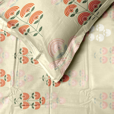 Celebrating India - 200TC Pure Cotton King Size Bedsheet (ETH09)