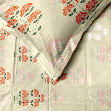 Celebrating India - 200TC 100% Pure Cotton Bedsheet Set(ETH09)