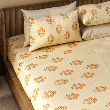 Celebrating India - 200TC Pure Cotton King Size Bedsheet (ETH09)