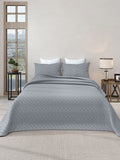 LABHAM® Azure Quilted King Bedcover Set – 300 GSM EverTouch™ Microfibre with LazerTech™ Quilting, 2 Pillow Covers & Storage Bag – Ash Grey 2