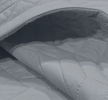 LABHAM® Azure King Size Bedcover Set - 300GSM Quilted, (90"x108") Super Soft, Durable, Easy Care, Bedspread with 2 Pillow Covers & Storage Bag (Ash Grey)