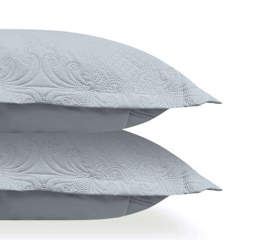 Sensation - Quilted King Bedcover Set with 2 Pillow Covers(Ash Grey)