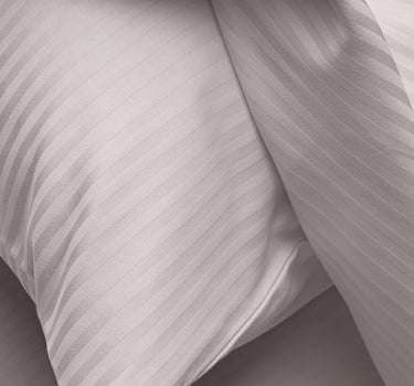 Simple Living - 210TC Satin Stripe Bedsheet Set(Ash Light)