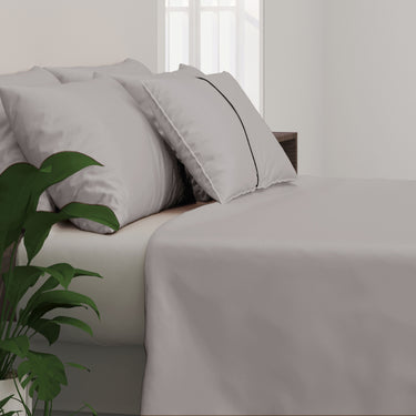 300TC - King size Solid Bedsheet Set (Ash Light)
