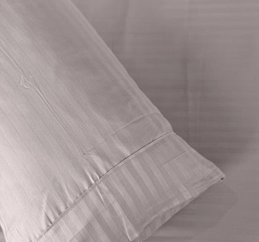 Simple Living - 210TC Satin Stripe Bedsheet Set(Ash Light)