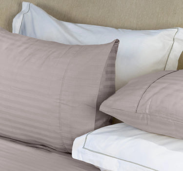 Simple Living - 210TC Satin Stripe Bedsheet Set(Ash Light)