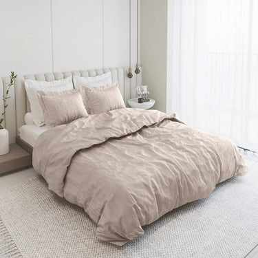 Heather - Yarn Dyed Linen King Size Bedsheet Set