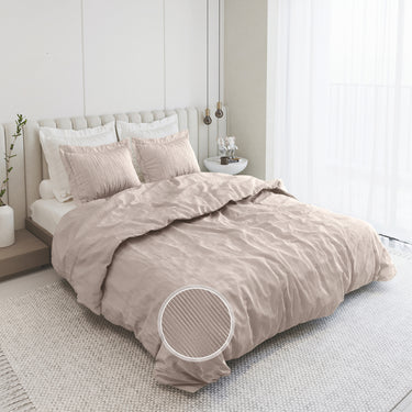 Heather - Yarn Dyed Linen King Size Bedsheet Set
