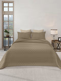 LABHAM® Azure Quilted King Bedcover Set – 300 GSM EverTouch™ Microfibre with LazerTech™ Quilting, 2 Pillow Covers & Storage Bag – Beige 2