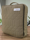 LABHAM® Azure Quilted King Bedcover Set – 300 GSM EverTouch™ Microfibre with LazerTech™ Quilting, 2 Pillow Covers & Storage Bag – Beige 5