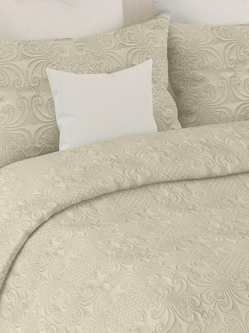 Sensation - Quilted King Bedcover Set with 2 Pillow Covers(Beige) image 8