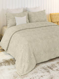 Sensation - Quilted King Bedcover Set with 2 Pillow Covers(Beige) thumbnail 1