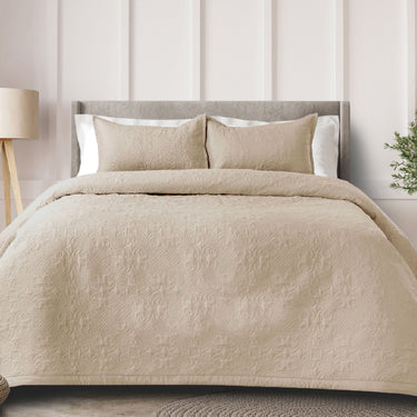 Sensation-300TC Pure Cotton BedCover (Beige)