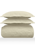 Sensation - Quilted King Bedcover Set with 2 Pillow Covers(Beige) thumbnail 3