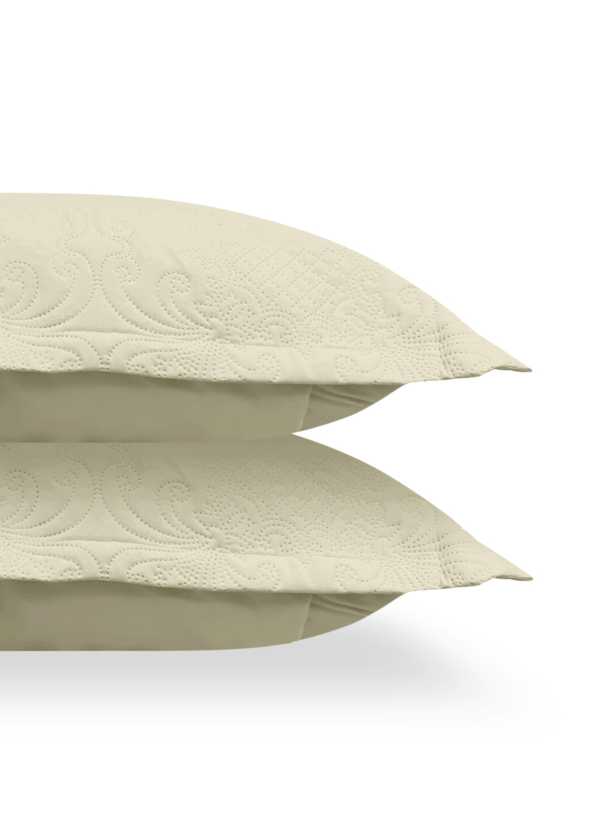 Sensation - Quilted King Bedcover Set with 2 Pillow Covers(Beige) — view 6