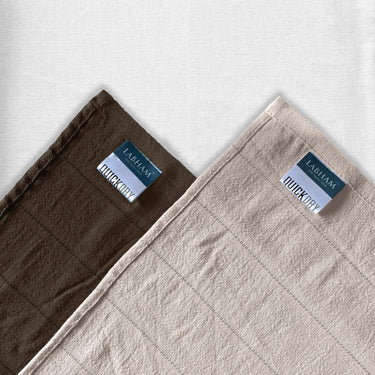 Quickdry- Pack of 2 Super Soft Bath Towels (Beige&Brown)
