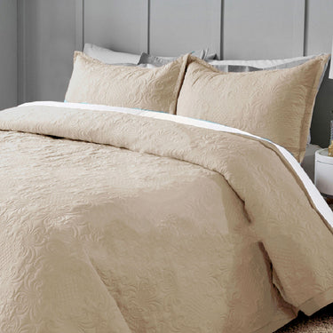 Sensation-300TC Pure Cotton BedCover (Beige)