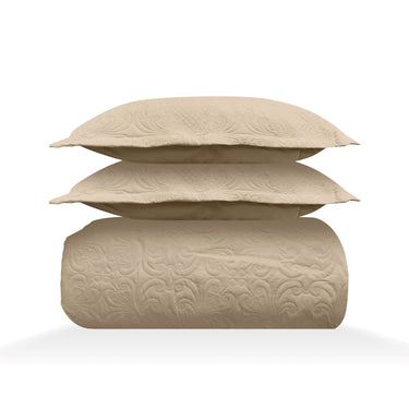 Sensation-300TC Pure Cotton BedCover (Beige)