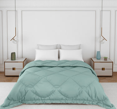 Casper Super Soft All Season AC Comforter 300GSM - Pure Virgin Microfiber, Insulating & Thermal Comfort (Blue Hosta)