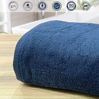 Revive- 450GSM Pure Cotton, Super Soft Bath Towel (75cm x 150cm) (Blue)