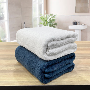 Revive- Pack of 2 Multipurpose Super Soft Hand Towels (Blue&White)
