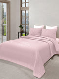 LABHAM® Azure Quilted King Bedcover Set – 300 GSM EverTouch™ Microfibre with LazerTech™ Quilting, 2 Pillow Covers & Storage Bag – Blush 1