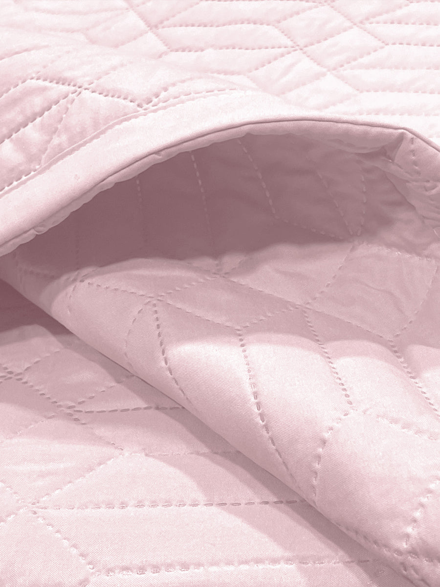 LABHAM® Azure Quilted King Bedcover Set – 300 GSM EverTouch™ Microfibre with LazerTech™ Quilting, 2 Pillow Covers & Storage Bag – Blush — view 3