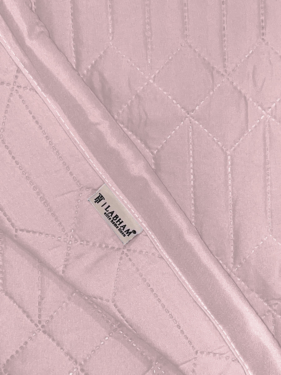 LABHAM® Azure Quilted King Bedcover Set – 300 GSM EverTouch™ Microfibre with LazerTech™ Quilting, 2 Pillow Covers & Storage Bag – Blush — view 4