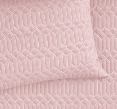 LABHAM® Azure King Size Bedcover Set - 300GSM Quilted, (90"x108") Super Soft, Durable, Easy Care, Bedspread with 2 Pillow Covers & Storage Bag (Blush)